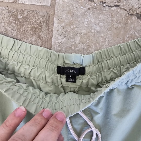 J. Crew Eco Paddle Shorts Women Large Size Large Beach Casual Coastal Green - Picture 4 of 4